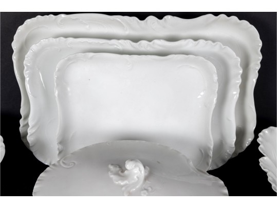 Large Group Of Haviland & Co. Limoges / Rosenthal Mixed White French Porcelain Dishes 