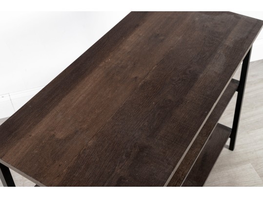 Contemporary 3-Tier Metal And Wood Shelf