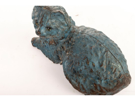 Early 20th Century Cast Iron Cat Doorstop