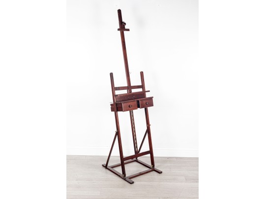 Adjustable Wooden Artist Easel With Storage Drawers