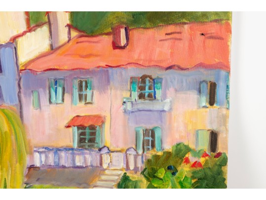 Hannah Cole Buie (American, B. 1955) Brantome Landscape Oil Canvas Painting