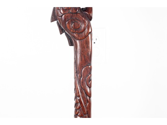 Chinese Carved Hardwood Dragon-Form Hat Or Robe Stand