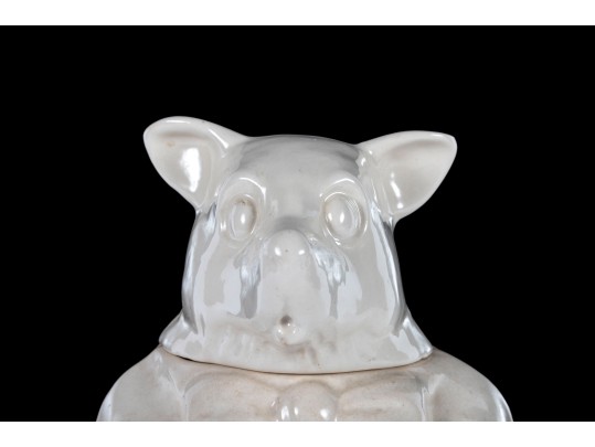 Vintage 1940's McCoy White Bear Cookie Jar 