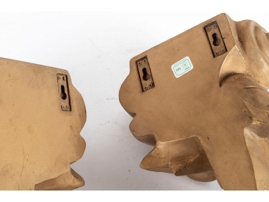 Vintage Gold Wall Scones / Wall Shelves