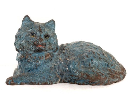 Early 20th Century Cast Iron Cat Doorstop