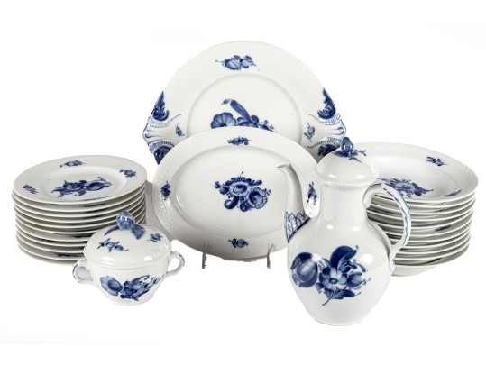 Royal Copenhagen Blue & White Porcelain Dinnerware Set