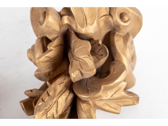 Vintage Gold Wall Scones / Wall Shelves