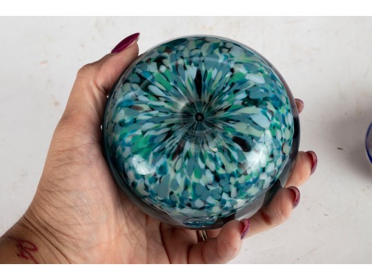 Vintage Amethyst Purple Art Glass Owl Honeycomb Vase