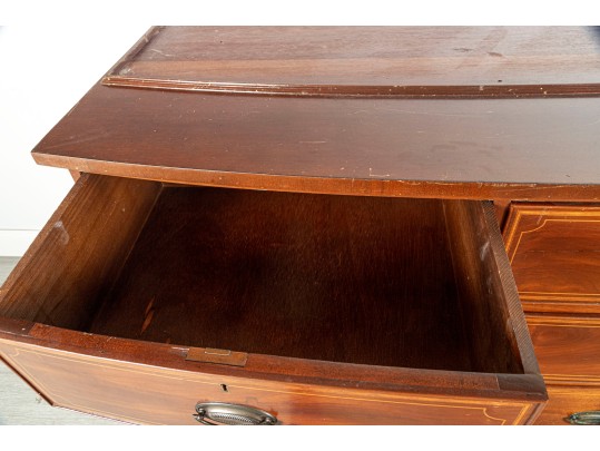 George III Figured Mahoghany Linen Press, Ca. 1800-1820