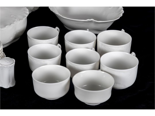 Large Group Of Haviland & Co. Limoges / Rosenthal Mixed White French Porcelain Dishes 