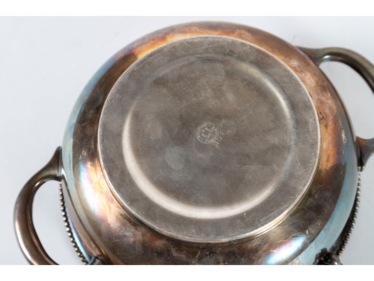 Rockford Silver Co. Silver Plate Handled Fruit Bowl 