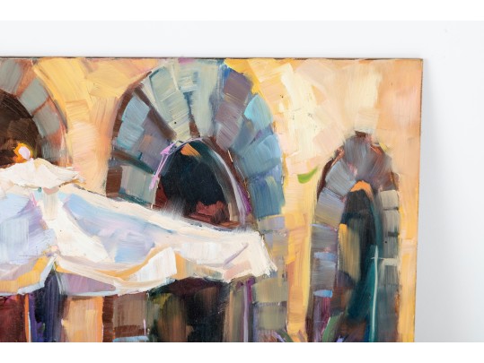 Hannah Cole Buie (American, B. 1955) Venue Scene Oil On Board 