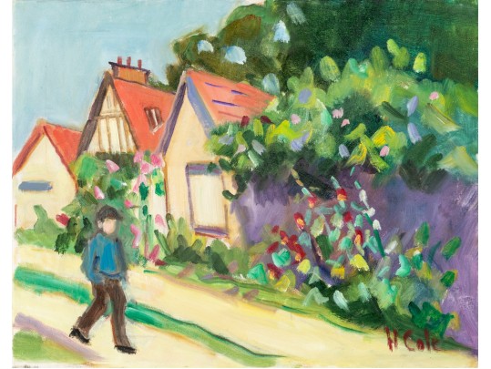 Hannah Cole Buie (American, B. 1955) French Dwellings Oil On Canvas Painting