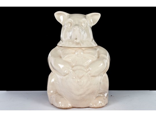 Vintage 1940's McCoy White Bear Cookie Jar 