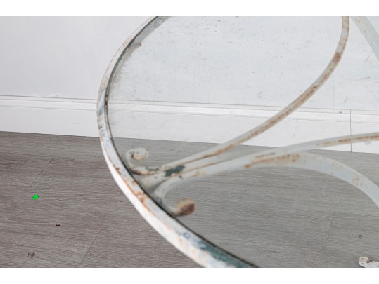 Steel Patio Table With Glass Top