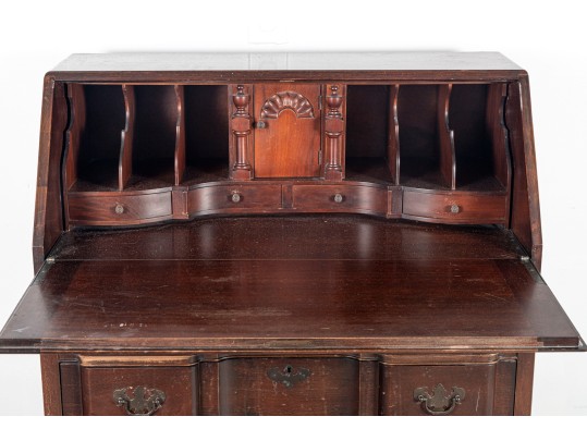 Vintage Slant Top Block Front Chippendale Desk