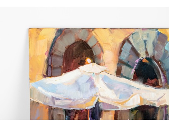 Hannah Cole Buie (American, B. 1955) Venue Scene Oil On Board 