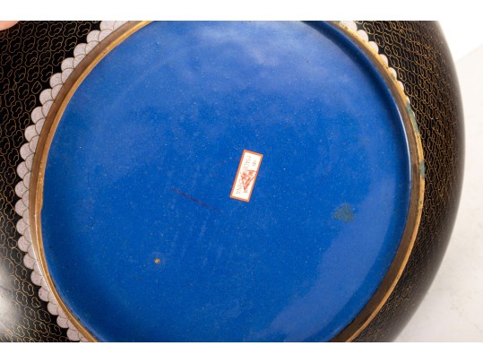 Antique Cloisonné Cherry Blossom Vessel