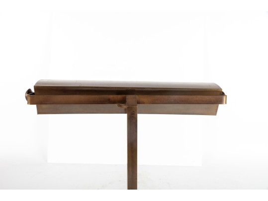 Vintage Brass Bankers Lamp With Gallery