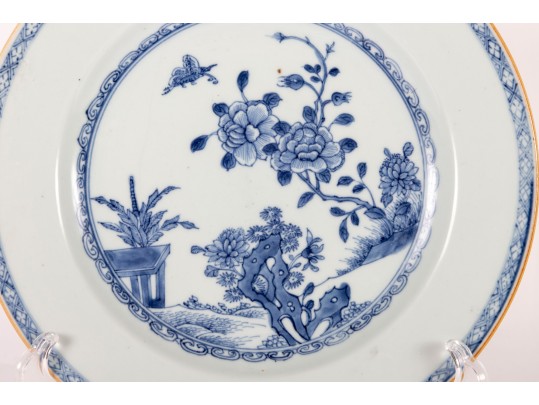 18th Century Chinese Blue & White Porcelain Plate