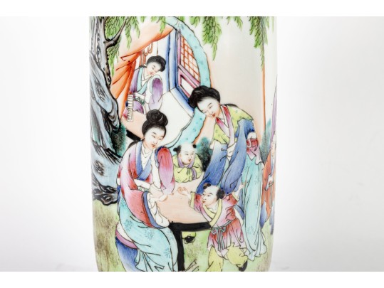 20th Century Chinese Famille Rose Porcelain Vase