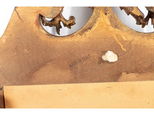 Vintage Labarge Italian Federal Style Beveled Glass Walnut Veneer Mirror