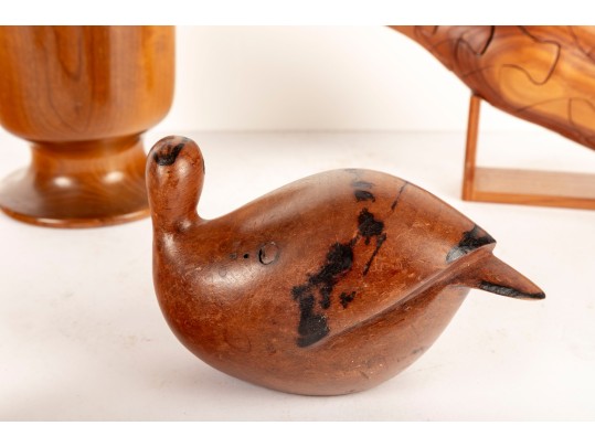 Trio Of Decorative Wood Items