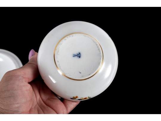 Mid-19th Century Meissen Porcelain Floral Trinket Box