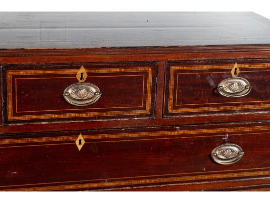 Antique American Federal Style Inlaid Mahogany Chest