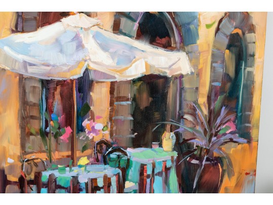 Hannah Cole Buie (American, B. 1955) Venue Scene Oil On Board 