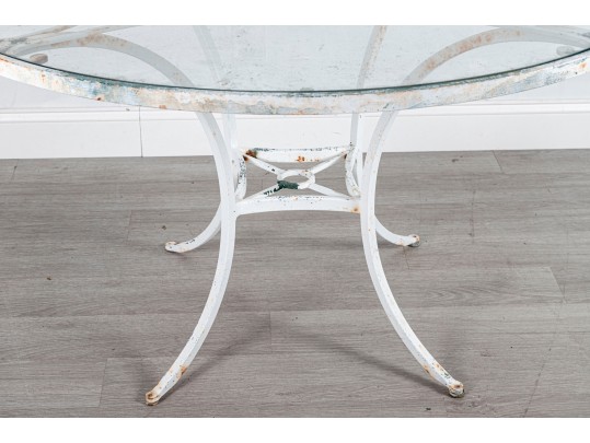 Steel Patio Table With Glass Top