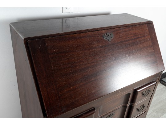 Vintage Slant Top Block Front Chippendale Desk