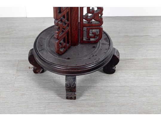 Chinese Carved Hardwood Dragon-Form Hat Or Robe Stand