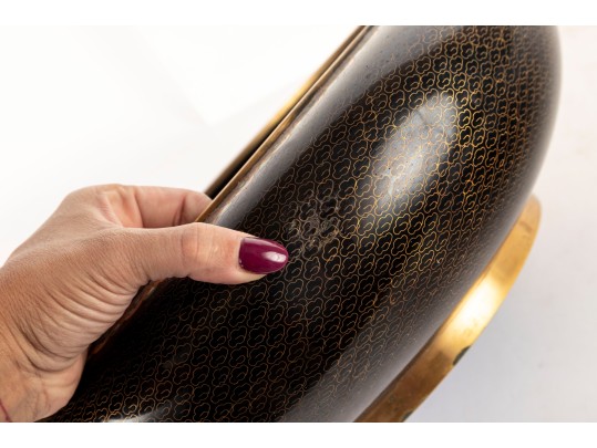 Antique Cloisonné Cherry Blossom Vessel