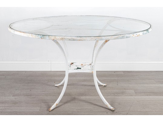 Steel Patio Table With Glass Top