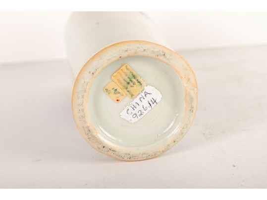 Pair Of Antique Chinese Blue And White Brush Pots 