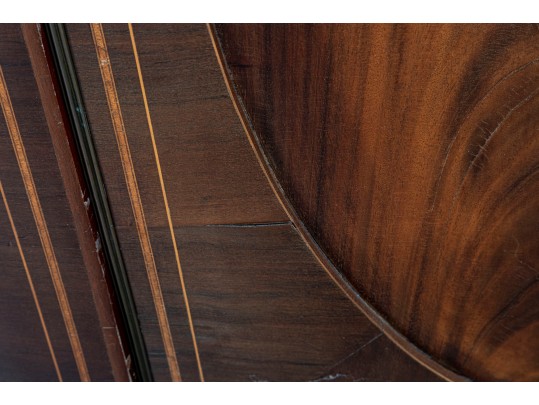 George III Figured Mahoghany Linen Press, Ca. 1800-1820