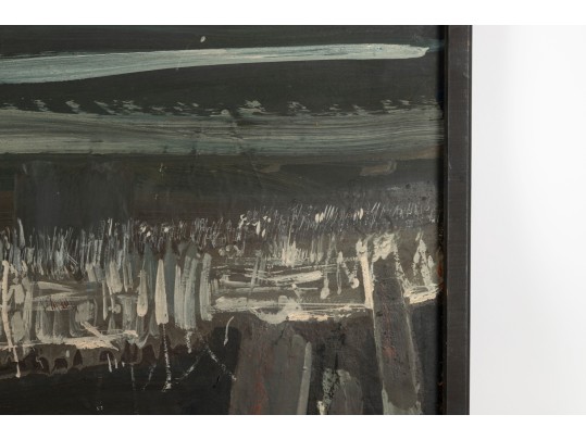 Maurice Lapp (American, 1925 - 2014) Cityscape Oil On Board