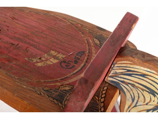 Vintage 1940s Cass Toys Wood Rocking Horse