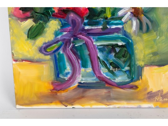 Hannah Cole Buie (American, B. 1955) Still Life Oil On Canvas Painting