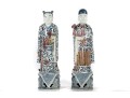 Pair Of Early 20th-Century Chinese Blue & White Porcelain Figurines