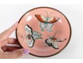 19th Century Chinese Brass Butterfly Enamelware Bowl — Tongzhi Period