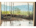 Tom Stine (Hickory, NC) Swamp Landscape Oil On Board Painting