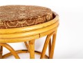Boho Chic Vintage Bamboo Stool/Ottoman