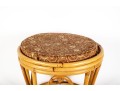 Boho Chic Vintage Bamboo Stool/Ottoman