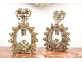 Stunning Pair Of Ornate Ormolu Filigree Perfume Bottles