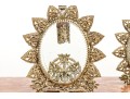 Stunning Pair Of Ornate Ormolu Filigree Perfume Bottles