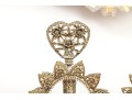 Stunning Pair Of Ornate Ormolu Filigree Perfume Bottles
