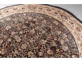 Round Persian-Style Floral Area Rug (7'x7