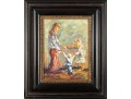 Impressionist Family Scene Oil Painting -- Signed